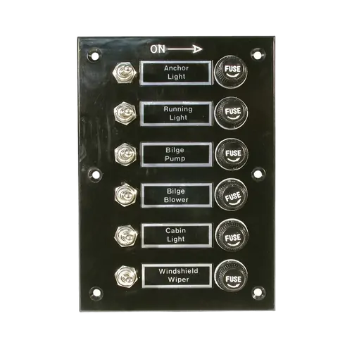 BLA Bakelite Switch Panel 6 Position Black
