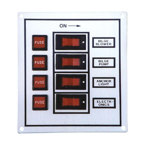 BLA Silver Alloy Switch Panel 4 Position