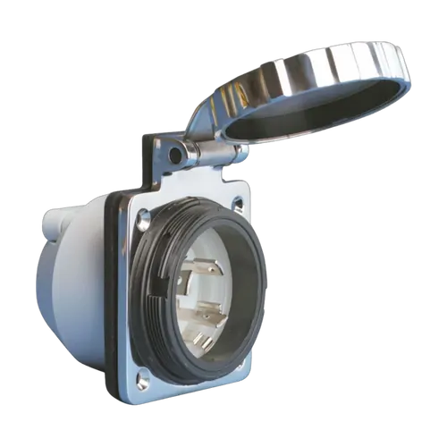 Marinco Power Inlet Socket 16A 230V 50Hz Stainless Steel