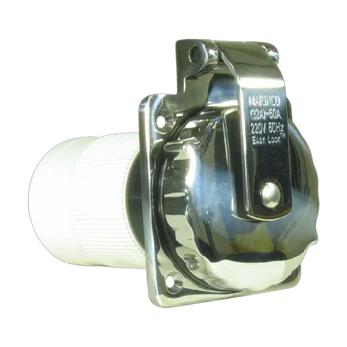 Marinco Power Inlet Socket 32A 230V 50Hz Stainless Steel