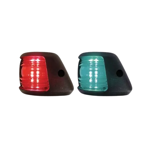 Bla Navigation Lights Port & Starboard Side Mount Black 12V Led