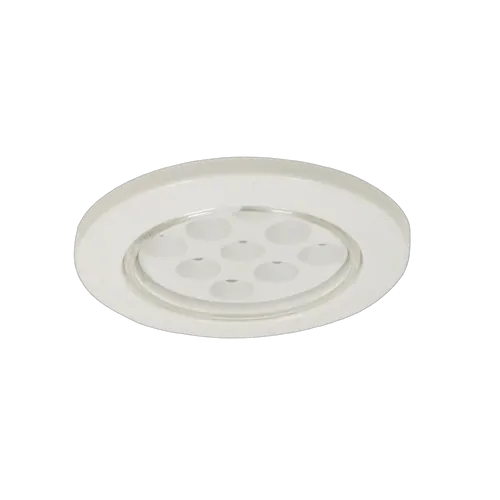 Cabin Light White Recessed Round 9 Bright LED