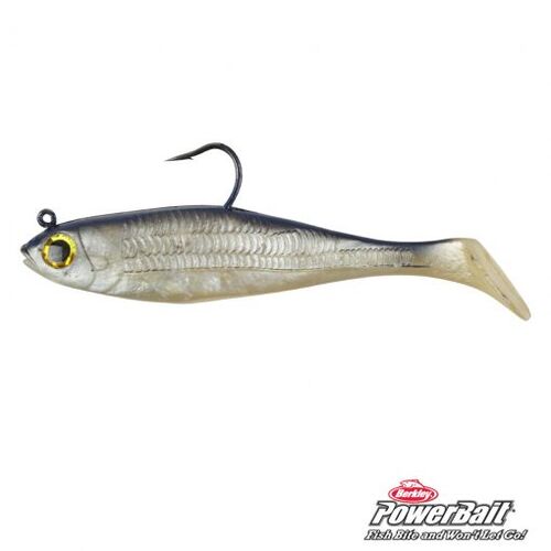 Berkley PowerBait Pre-Rigged Swim Shad Soft Plastic 6inch Silver Mullet