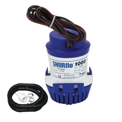 Shurflo Bilge Pump 12V 1000GPH & Hose Kit