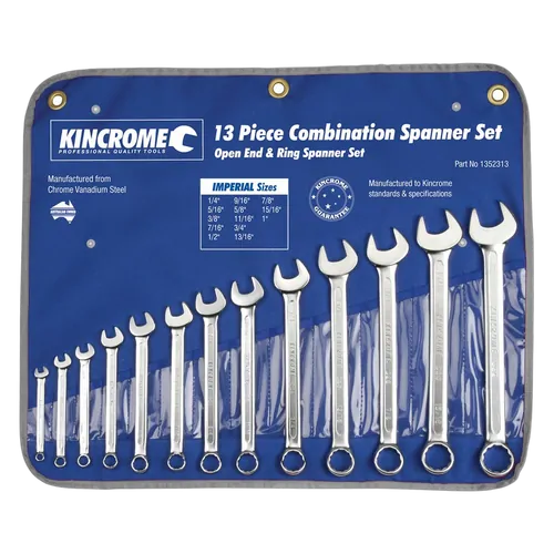 Kincrome Combination Spanner Set 13 Piece - Imperial