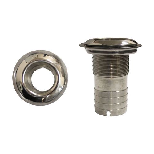 Marine Town Mega Flow Stainless Steel Skin Fitting 19mm Hose Tail