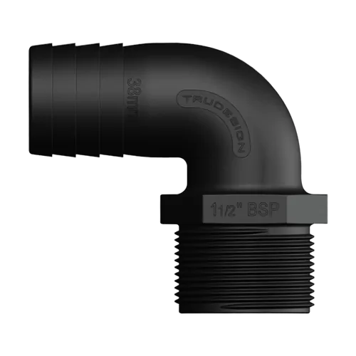 Tru Design Elbow Hose Tail 19mm x 3/4" Bsp Long Thread 90Â°