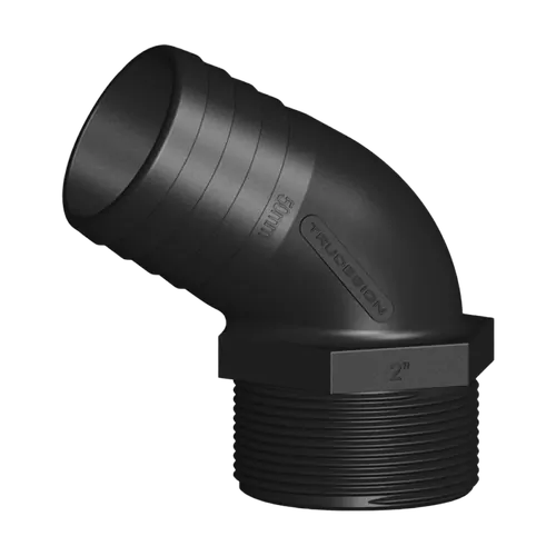 Tru Design Elbow Hose Tail 50mm x 2" Bsp Long Thread 120Â°