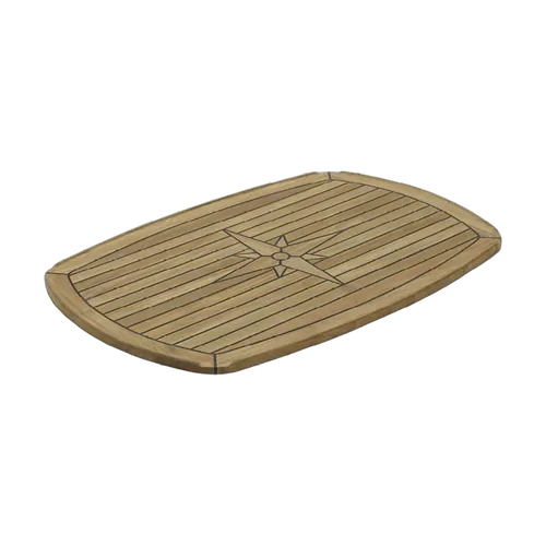 Nautic Star Teak Table Half Ellipse 70cm x 50cm