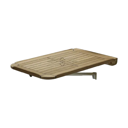 Nautic Star Teak Table Top Wall Mount Folding 75Cm x 51Cm