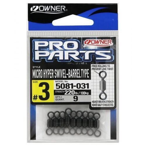 Owner Micro Hyper Barrel Swivels (5081-141) Size -14 (30LB)