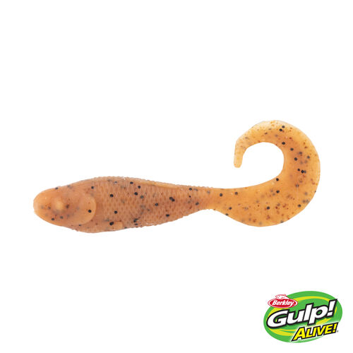 Gulp! Alive! Minnow Grub Soft Plastic 3inch Pumpkinseed