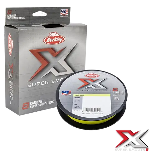 Berkley X Super Smooth Braid 300m 10lb Flame Green