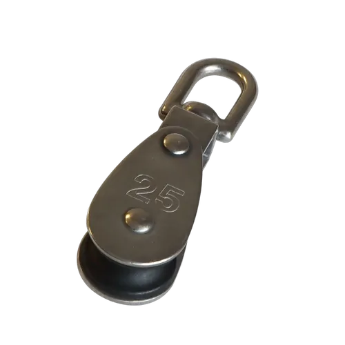 BLA Stainless Steel Block Swivel 10 x 25mm Nylon Sheave