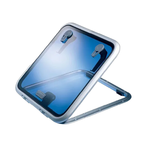 Lewmar Hatch - Low Profile - Friction Hinge Silver Size #10 260mm x 260mm