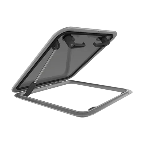 Lewmar Hatch - Low Profile With Stay Silver Size #10 260mm x 260mm