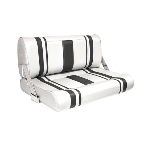 Deluxe Double Flip Back Seat White/Charcoal