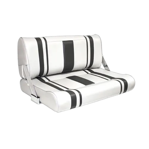 Deluxe Double Flip Back Seat White/Charcoal