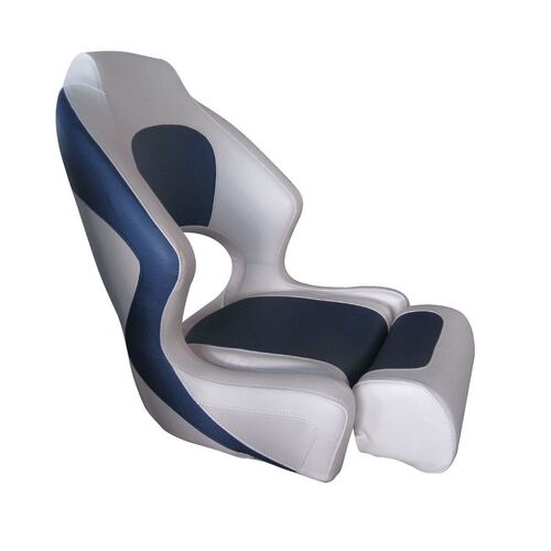 Deluxe Sport Seat Flip Up White/ Blue