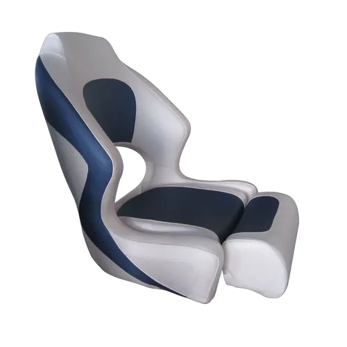 Deluxe Sport Seat Flip Up White/ Blue