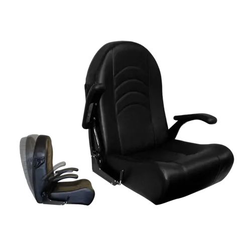 Royal Luxury Helm Seat Black With Arm Rests