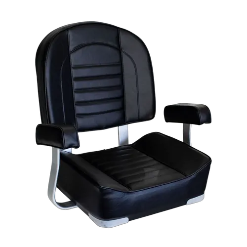 Deluxe Hi Back Seat Black With Arm Rests
