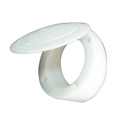 Hinged Lid Scupper White Acetyl 71mm Outside Dia