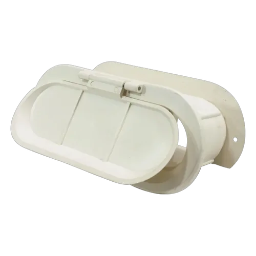 Thru Hull Scupper White Plastic 182mm x 82mm