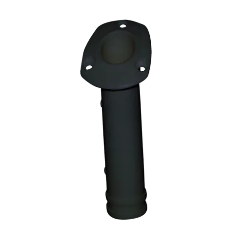 Bla Flush Mount Rod Holder Angled Black Plastic