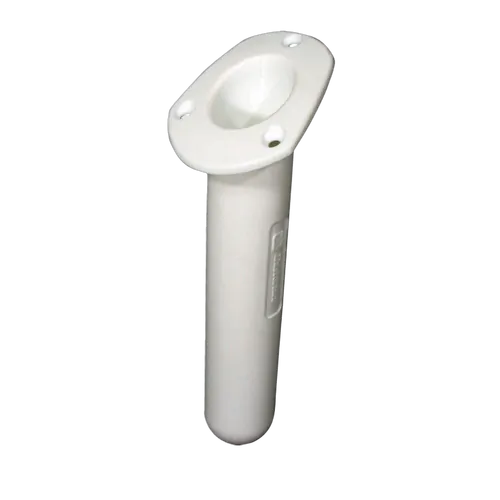 Bla Oval Flush Mount Rod Holder With Cap White