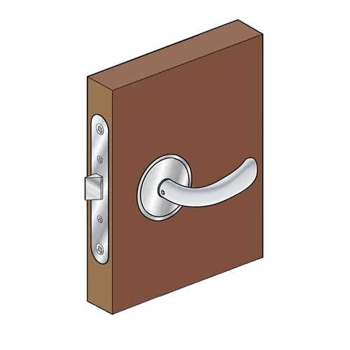 Southco Mccoy Chrome Brass Lockable Door Lock Set L/H Out
