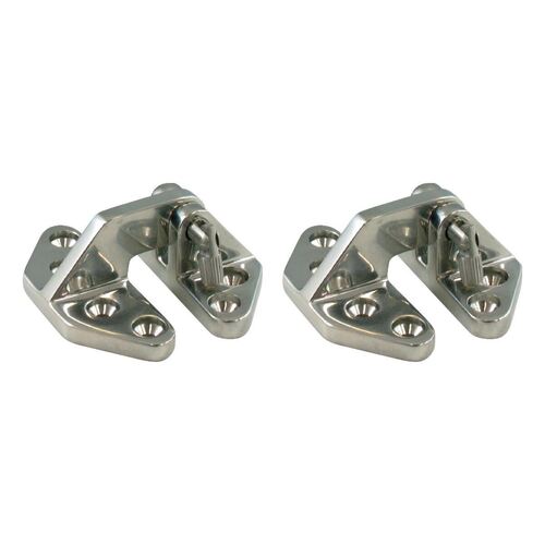 Marine Town - Hinge Rounded Cast G316 Stainless Steel 76mm x 38mm (Pair)
