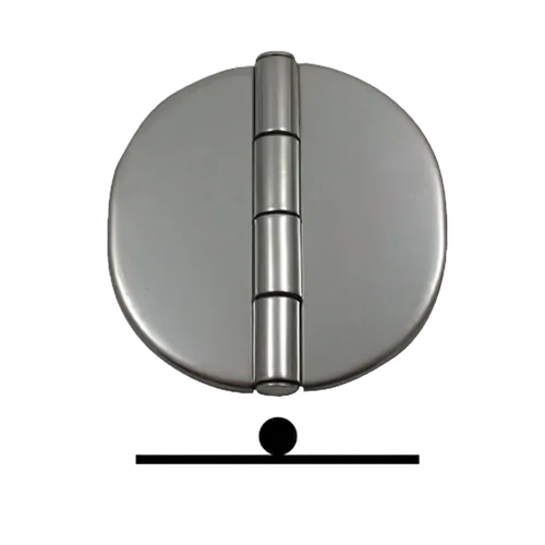Marine Town Covered Hinge S/Steel Round 66mm x 66mm x 9mm