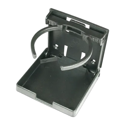 Bla Drink Holder Folding Adjustable Black Plastic