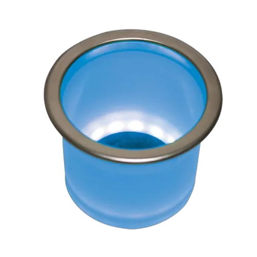 Drink Holder Recessed Stainless Steel With Blue Led 92mm