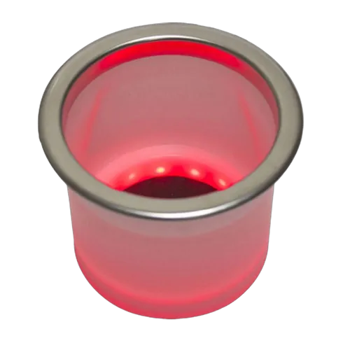 Drink Holder Recessed Stainless Steel With Red Led 92mm