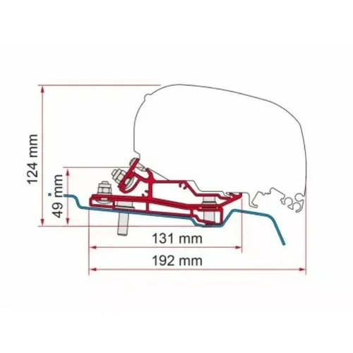 Fiamma F80-F65 Awning Adapter Kit To Suit Ford Transit H3 400