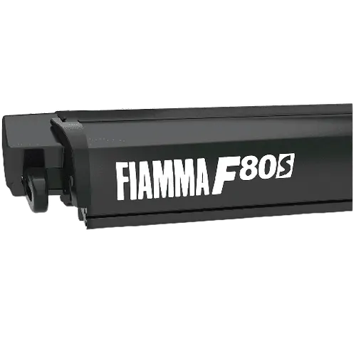 Fiamma F80s 425 Deep Black Awning - Royal Grey