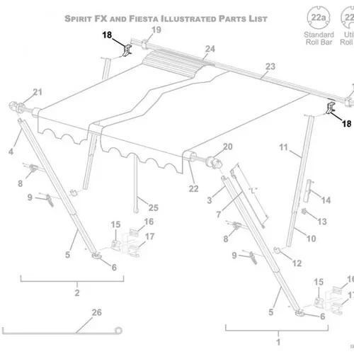 Carefree Awning Top Bracket Black - 901018