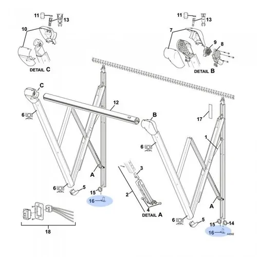 Carefree Altitude Awning Lower Wire Cover Black - 017719-006