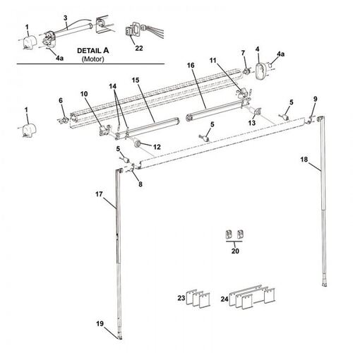 CAREFREE FREEDOM HARDWARE PACK 2.43M TO 4.0M. R019311-001