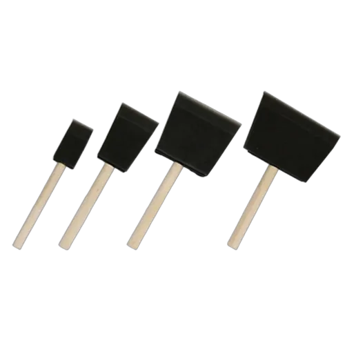 Foam Brush Wood handle 100mm