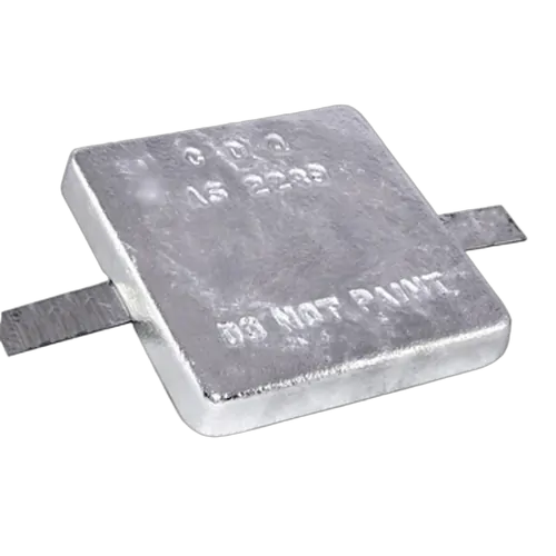 Anode Alloy Block Square With Strap 155mm x 155mm x 25mm