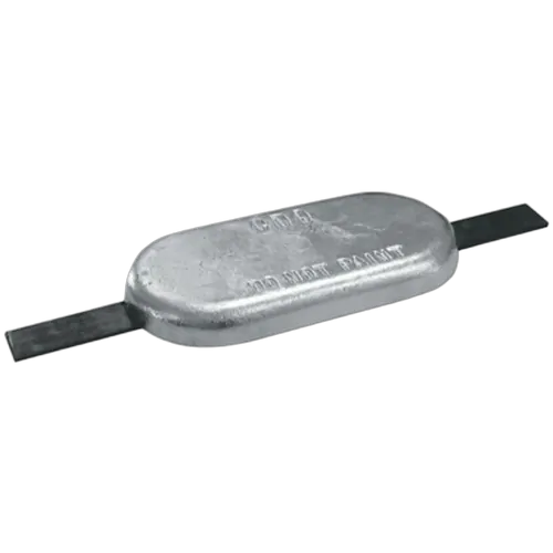 Zinc Block Anode Oval With Strap 250mm x 75mm x 32mm
