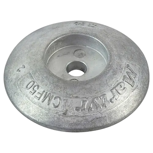 Zinc Rudder Anode 50mm Diam - Pair