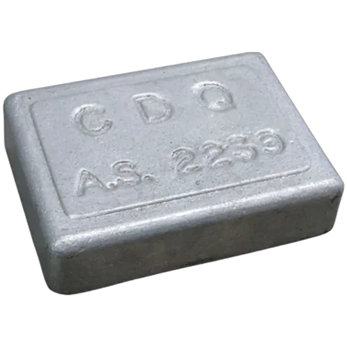 Zinc Block Anode Rectangular 155mm x 80mm x 25mm