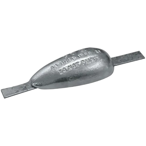 Zinc Block Anode Teardrop With Strap 180mm x 80mm x 35mm