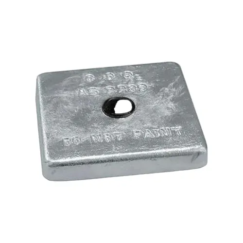 Zinc Block Anode Square Bolt on 90 x 90 x 32mm