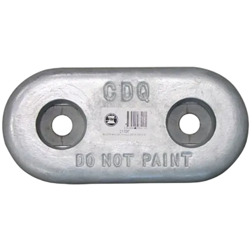 Zinc Block Anode Oval Bolt on 300 x 150 x 32mm