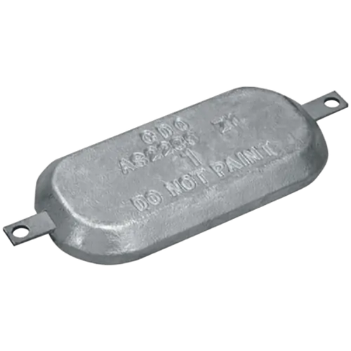 Zinc Block Anode Oval With Strap Riviera AM 300 x 150 x 35mm